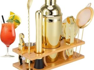 11-Piece Cocktail Shaker Set with Stand Mix Drinks at Home