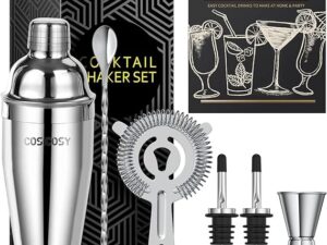 Stainless Steel Cocktail Shaker Set for Home Bar & Outdoors
