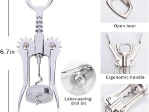 Wing Corkscrew Bottle Opener Wine & Beer Essential Tool