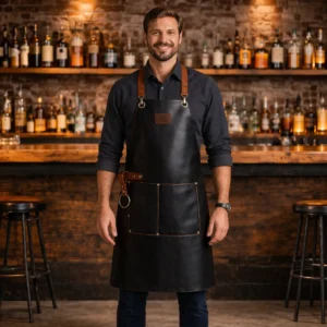 Rickey Real Cowhide Leather Bar Apron