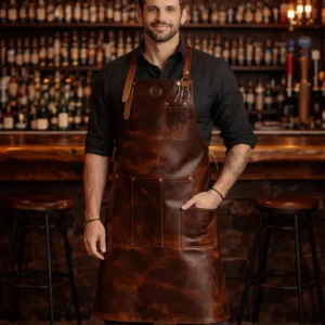 Tipple Crazy Horse Real Cowhide Leather Bar Apron
