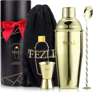 Fezli Golden 5 PCS Cocktail Making Set Stainless Steel