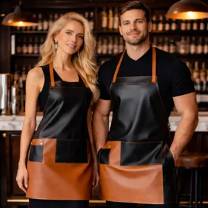Twist Real Cowhide Leather Bar Apron